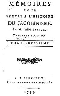 Mémoires pour servir à l'histoire du jacobinisme